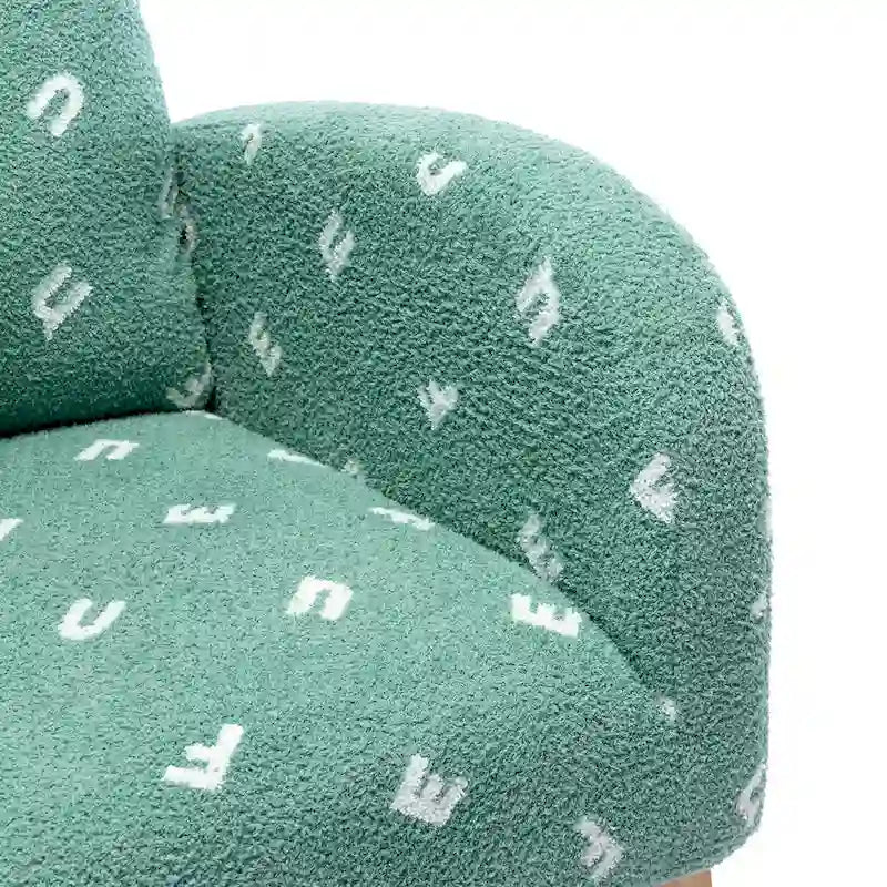 Gestoffeerde Schommelstoel met Hoge Rugleuning en Zijvak