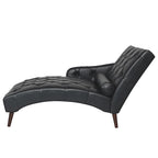 Indoor Chaiselongue Fauteuil met Kussen en Massief Houten Poten