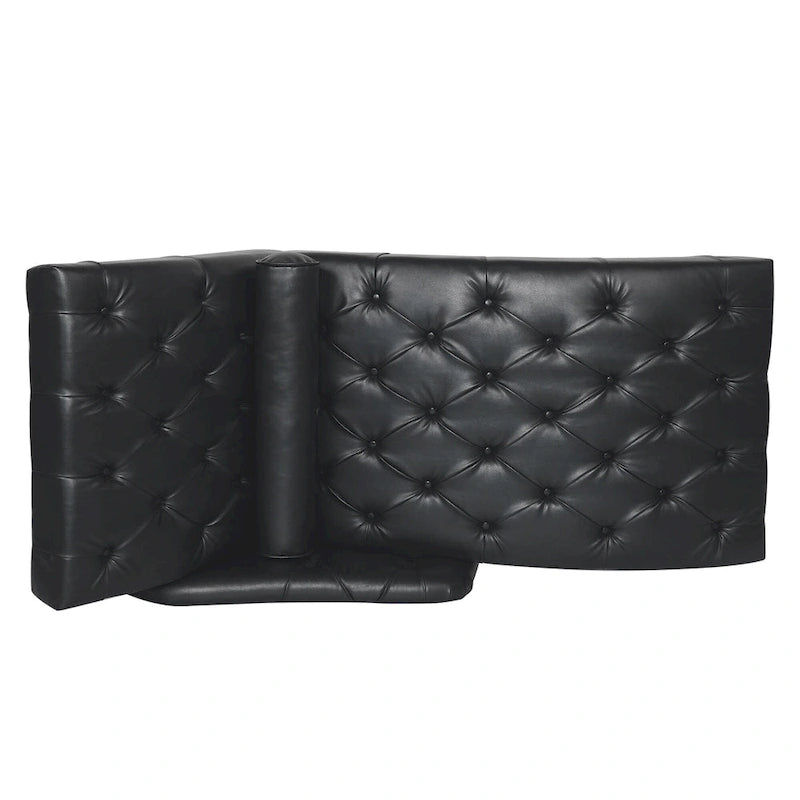 Indoor Chaiselongue Fauteuil met Kussen en Massief Houten Poten