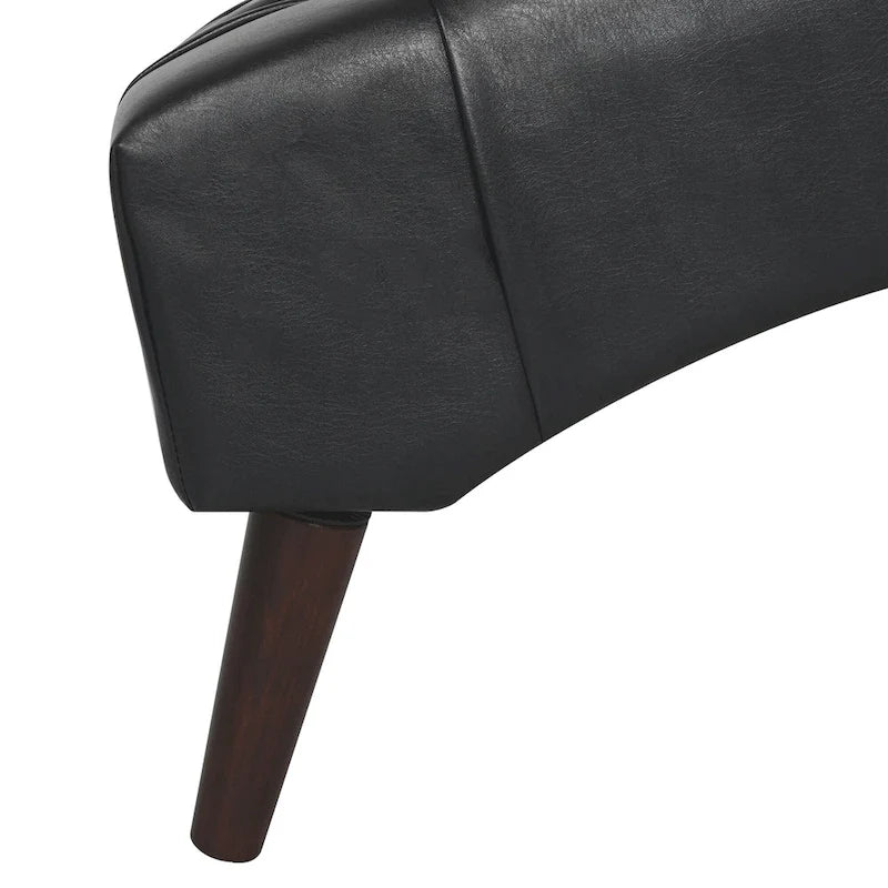 Indoor Chaiselongue Fauteuil met Kussen en Massief Houten Poten
