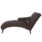 Indoor Chaiselongue Fauteuil met Kussen en Massief Houten Poten