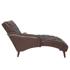 Indoor Chaiselongue Fauteuil met Kussen en Massief Houten Poten