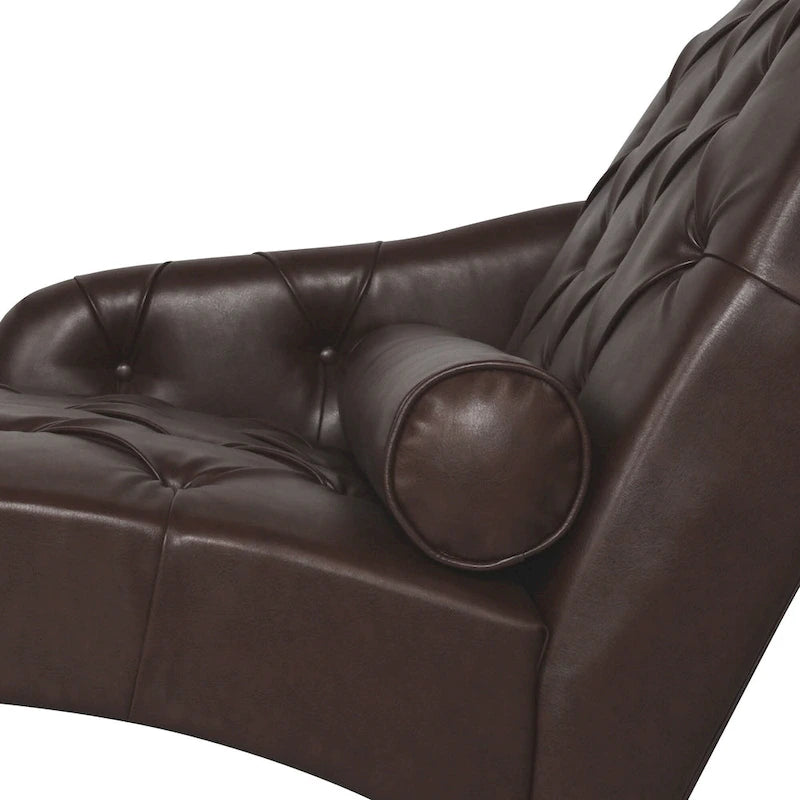 Indoor Chaiselongue Fauteuil met Kussen en Massief Houten Poten
