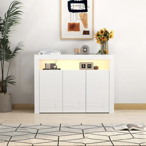 3-deurs dressoir opbergkast met ledverlichting