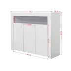 3-deurs dressoir opbergkast met ledverlichting