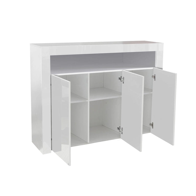 3-deurs dressoir opbergkast met ledverlichting