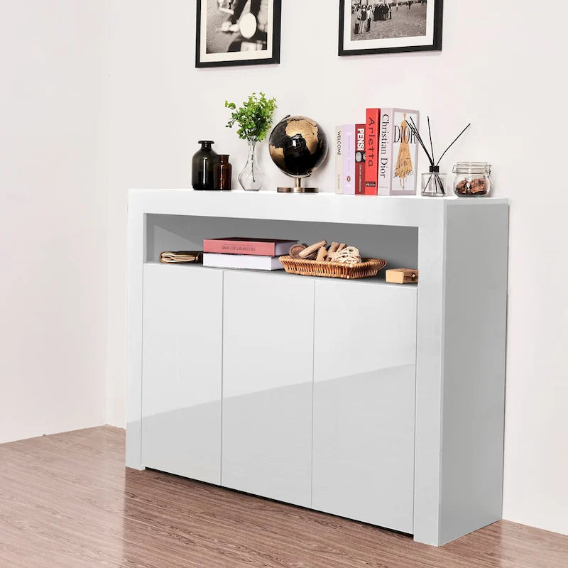 3-deurs dressoir opbergkast met ledverlichting
