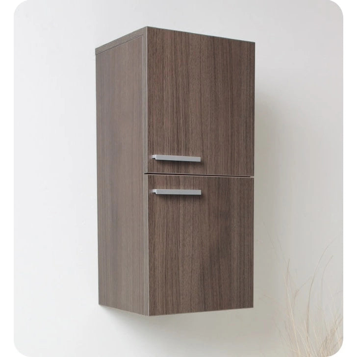 27" aan de muur bevestigde linnenkast voor de badkamer met twee opbergvakken