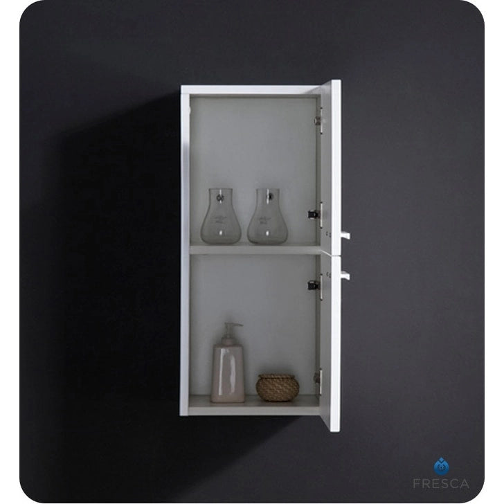 27" aan de muur bevestigde linnenkast voor de badkamer met twee opbergvakken