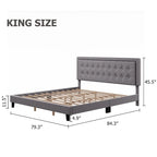 Senfot King Size Platform Bed Frame