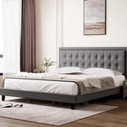 Kingsize platformbedframe met verstelbaar hoofdeinde