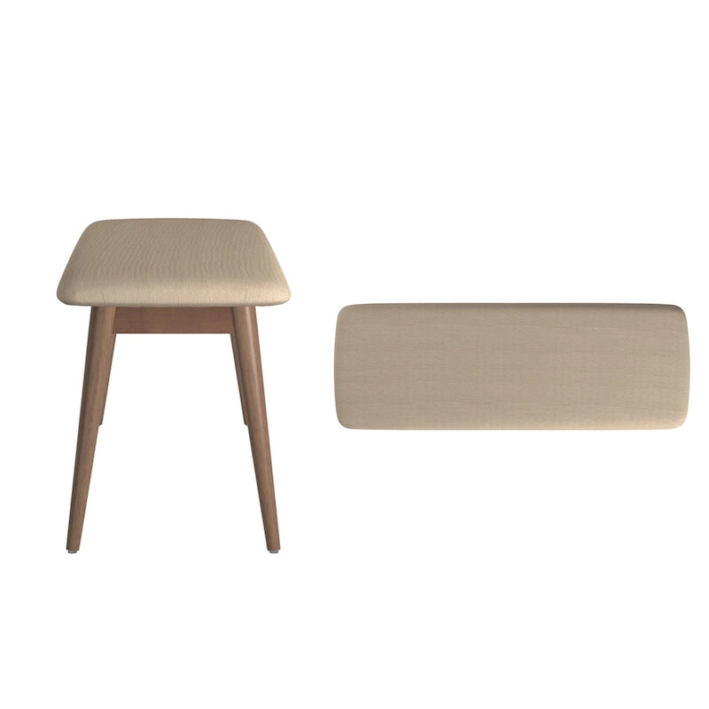 Gestoffeerde eetkamerbank in Mid-Century Modern stijl