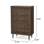 Jaren 50 Dressoir met 5 Laden