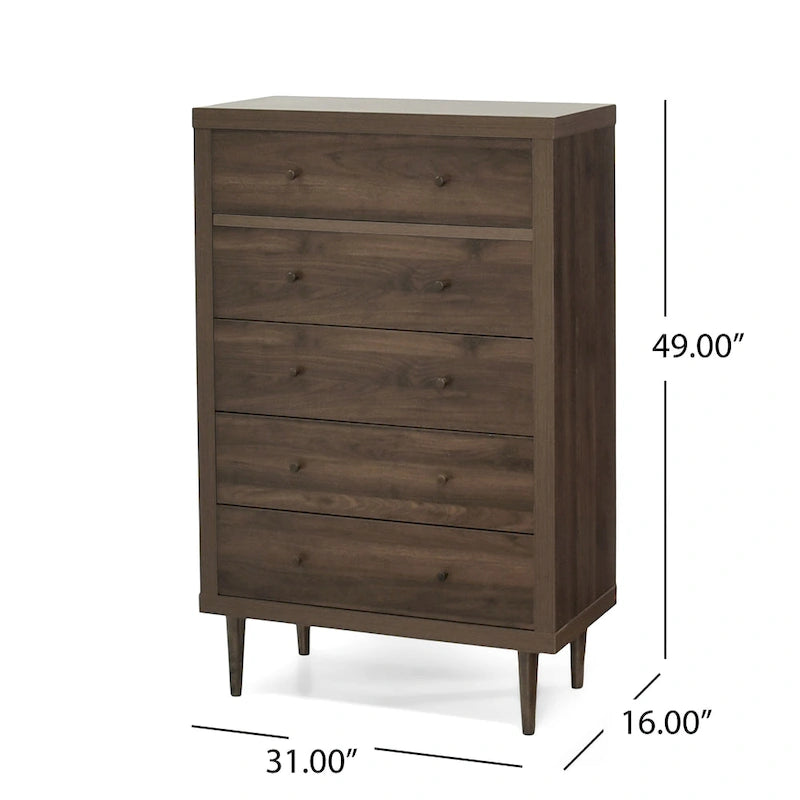 Jaren 50 Dressoir met 5 Laden