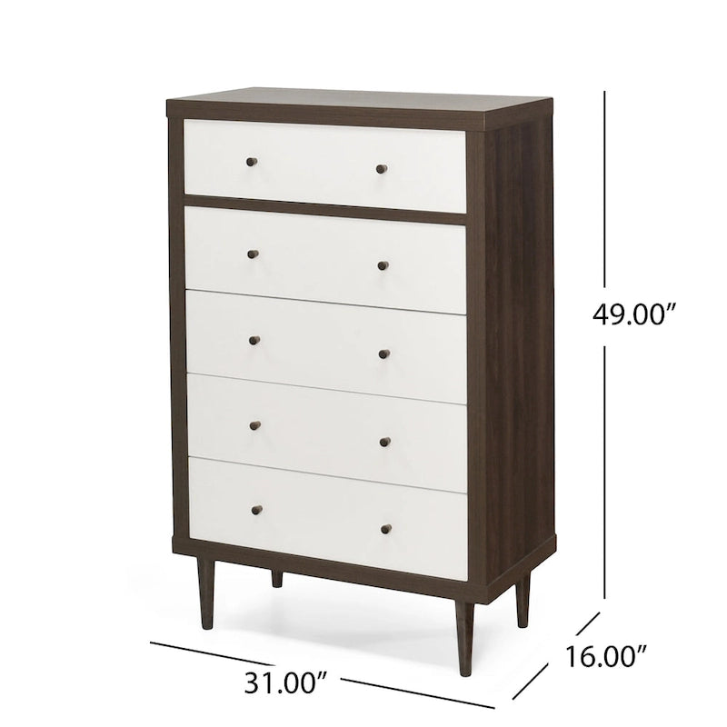 Jaren 50 Dressoir met 5 Laden