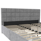 Gestoffeerd bed met opberglades