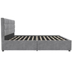 Gestoffeerd bed met opberglades