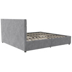 Gestoffeerd bed met opberglades