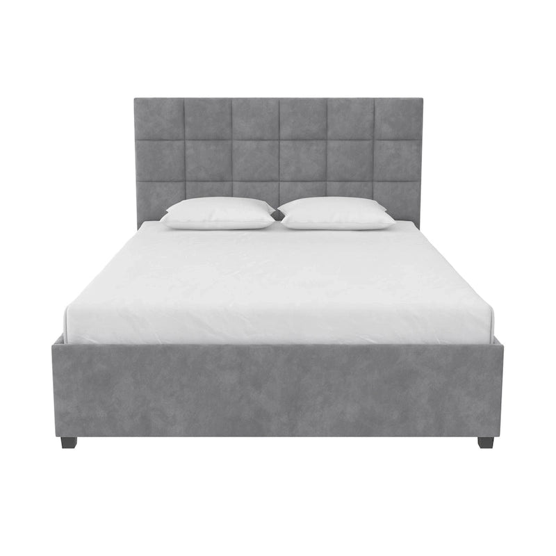 Gestoffeerd bed met opberglades