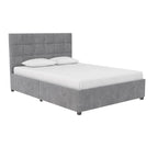 Gestoffeerd bed met opberglades