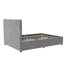 Gestoffeerd bed met opberglades