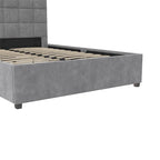 Gestoffeerd bed met opberglades