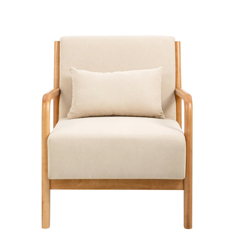 Set van 2 gestoffeerde Mid-Century Modern accentstoelen