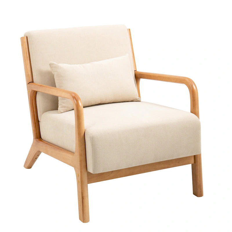 Set van 2 gestoffeerde Mid-Century Modern accentstoelen
