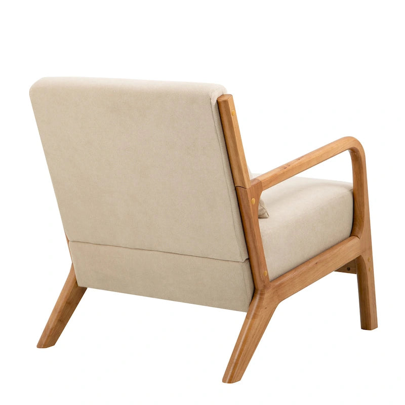 Set van 2 gestoffeerde Mid-Century Modern accentstoelen
