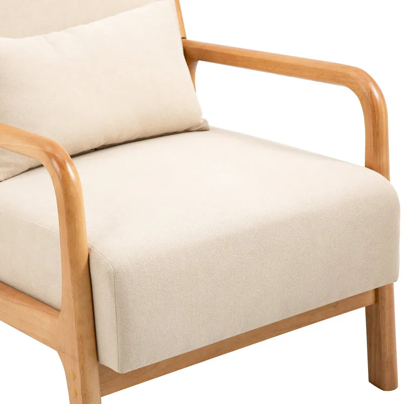 Set van 2 gestoffeerde Mid-Century Modern accentstoelen