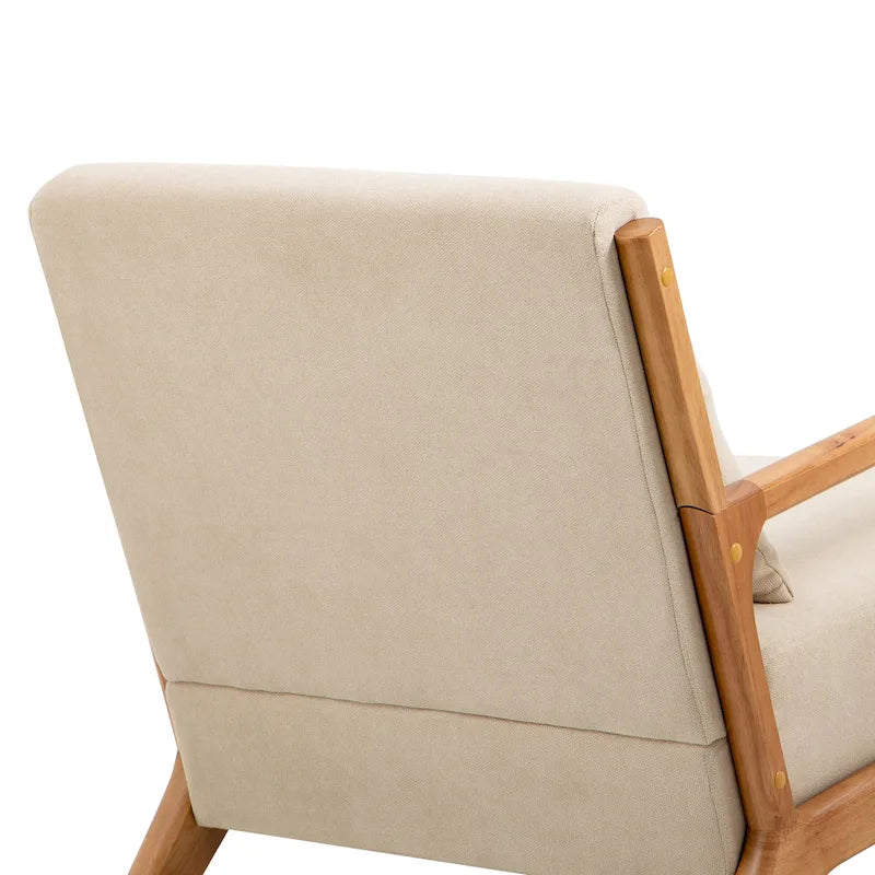 Set van 2 gestoffeerde Mid-Century Modern accentstoelen