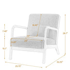 Set van 2 gestoffeerde Mid-Century Modern accentstoelen