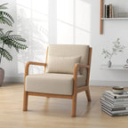 Set van 2 gestoffeerde Mid-Century Modern accentstoelen
