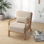 Set van 2 gestoffeerde Mid-Century Modern accentstoelen