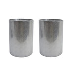 Gehamerd metalen bijzettafel (set van 2)
