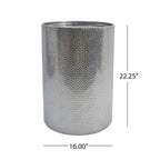 Gehamerd metalen bijzettafel (set van 2)
