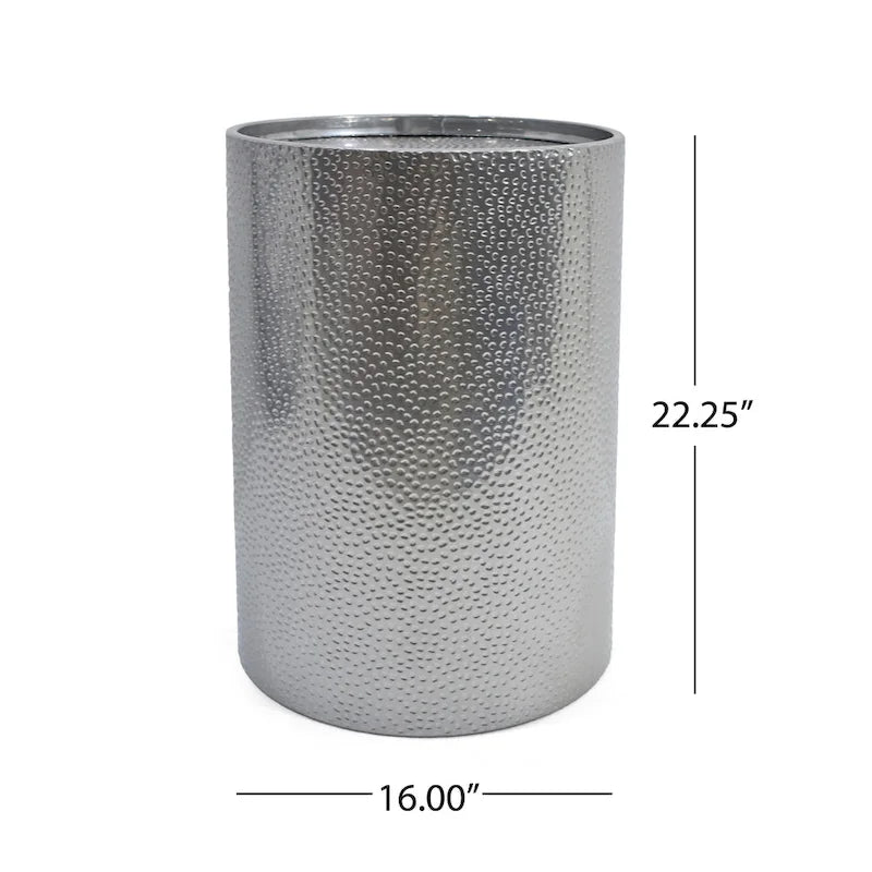 Gehamerd metalen bijzettafel (set van 2)