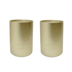 Gehamerd metalen bijzettafel (set van 2)
