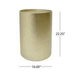 Gehamerd metalen bijzettafel (set van 2)
