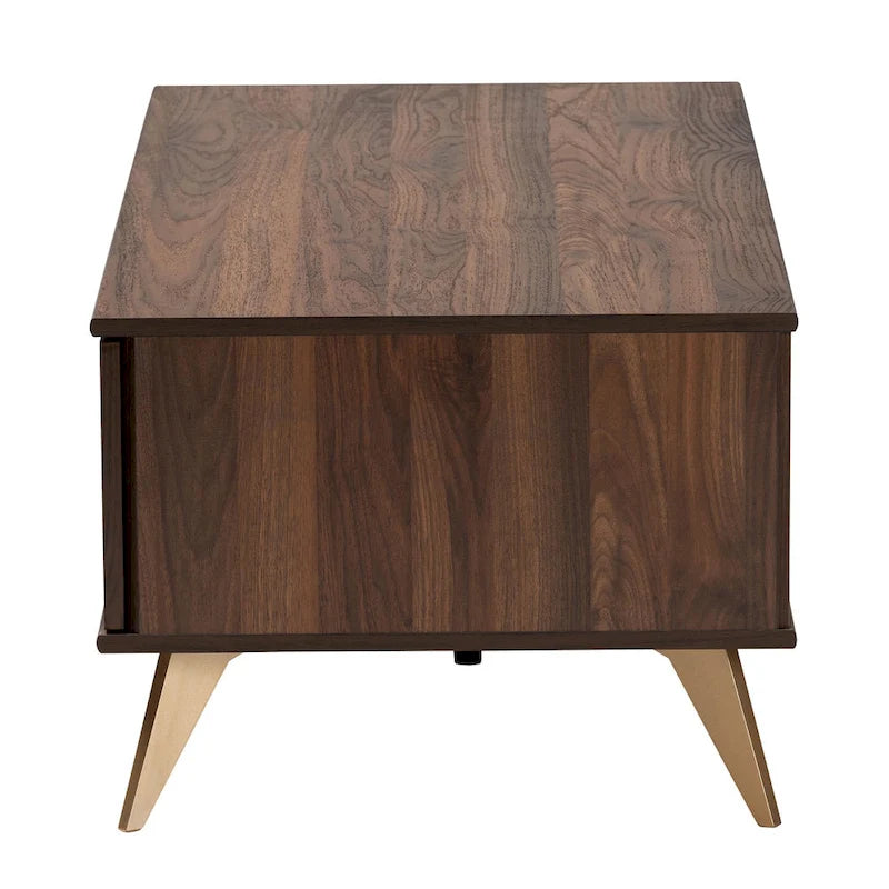 Mid-Century Modern Salontafel met 2 Lades en Open Vak