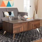 Mid-Century Modern Salontafel met 2 Lades en Open Vak