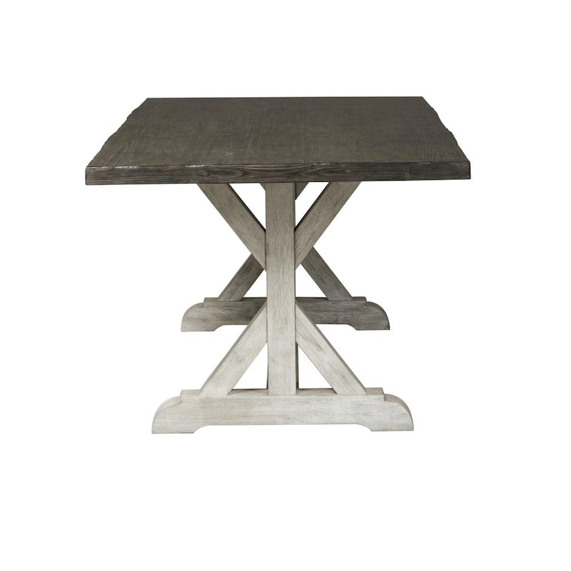 Rustiek Wit Verweerd Grijs Schragentafel