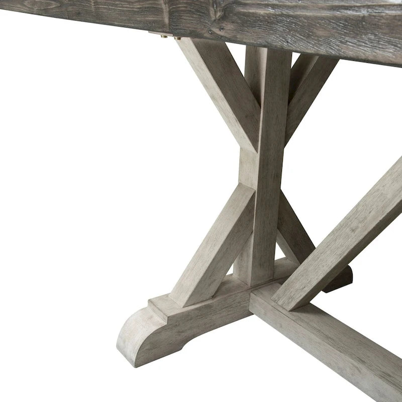 Rustiek Wit Verweerd Grijs Schragentafel