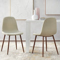 Gestoffeerde eetkamerstoelen, set van 2