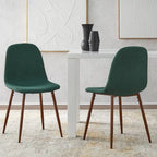 Gestoffeerde eetkamerstoelen, set van 2