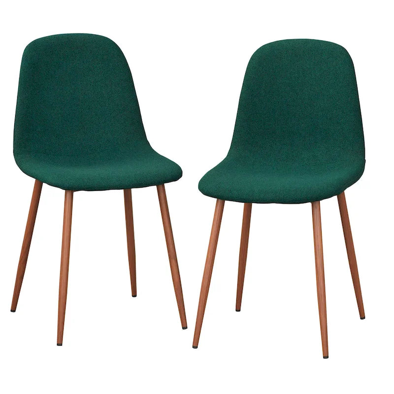 Gestoffeerde eetkamerstoelen, set van 2