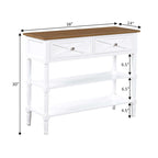 2-Lades Consoletafel met Schappen
