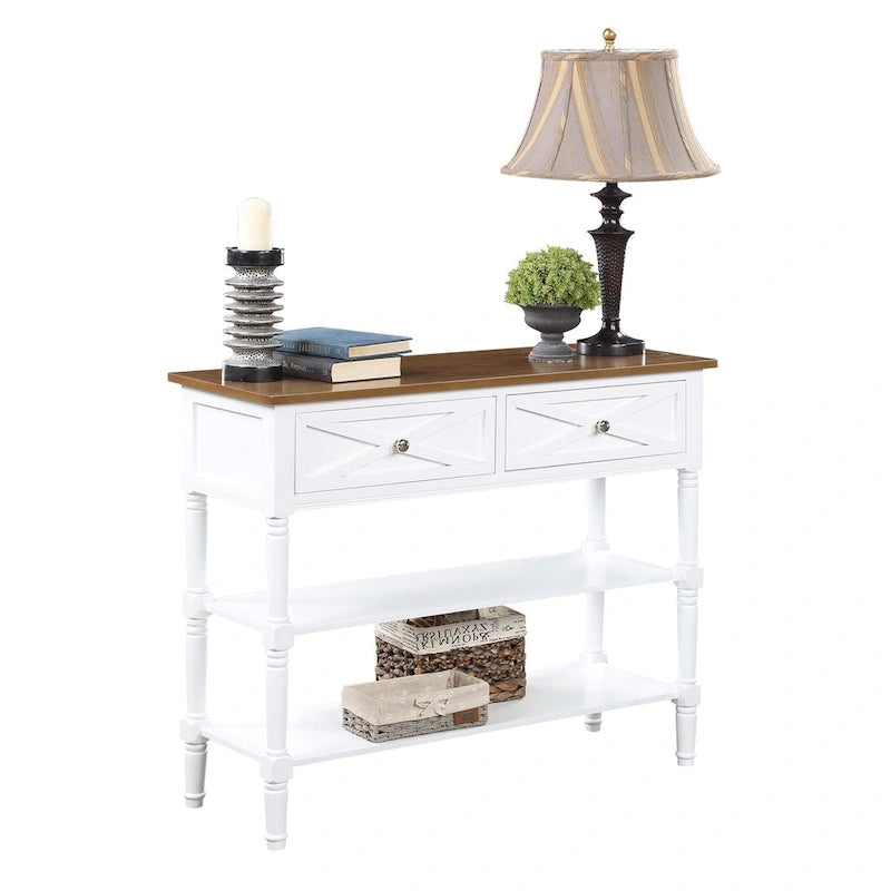 2-Lades Consoletafel met Schappen