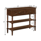 2-Lades Consoletafel met Schappen