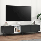 TV-meubel met 3 klapdeuren en grote opbergkast voor tv's tot 80 inch